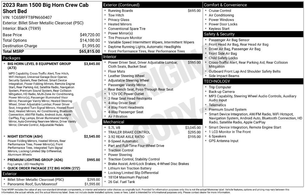 Certified 2023 RAM 1500 Big Horn AWD/4WD image 4