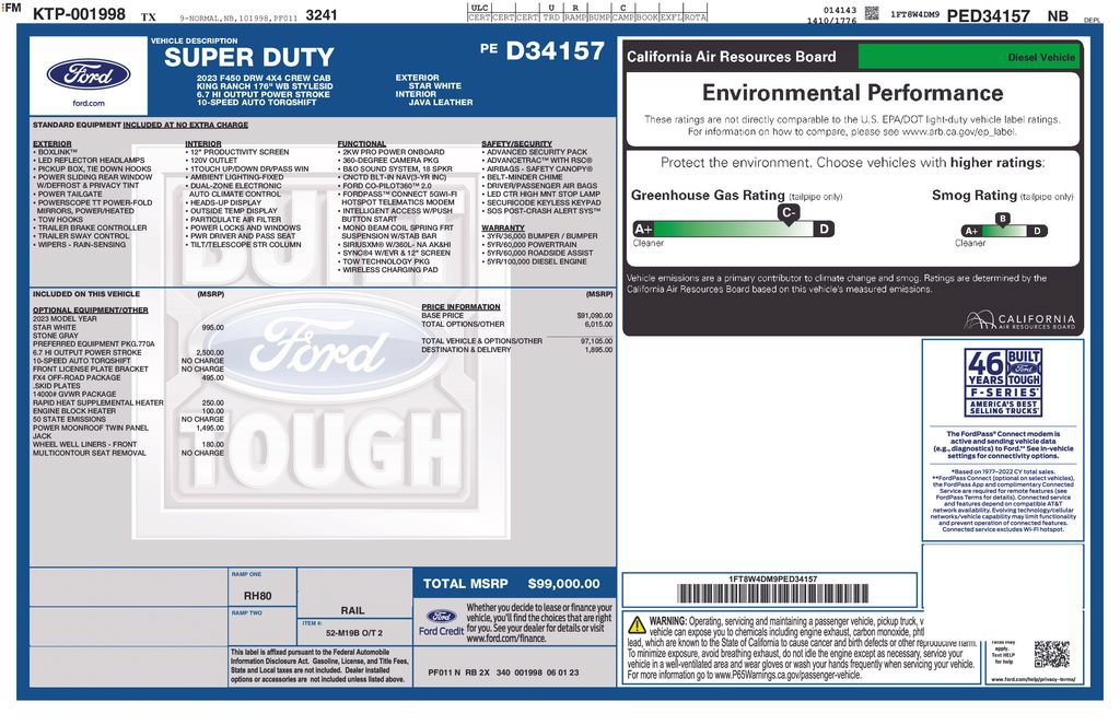 Used 2023 Ford F450 King Ranch w/ FX4 Off-Road Package AWD/4WD image 42