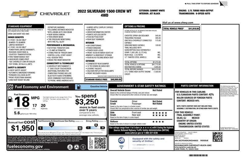 Used 2022 Chevrolet Silverado 1500 W/T w/ Trailering Package image 3