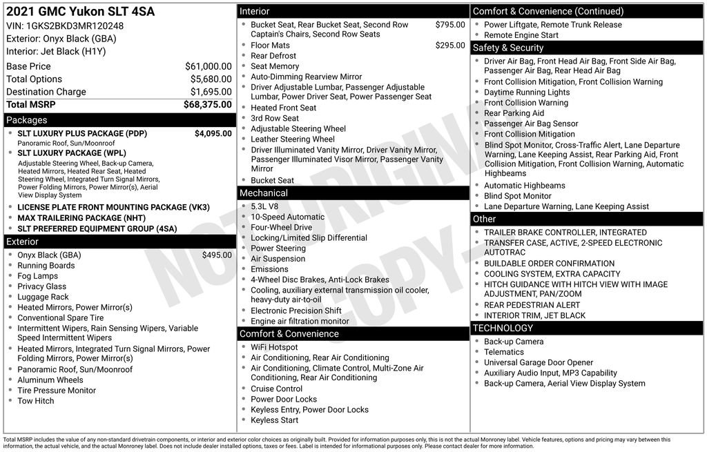 Used 2021 GMC Yukon SLT w/ SLT Luxury Plus Package image 2