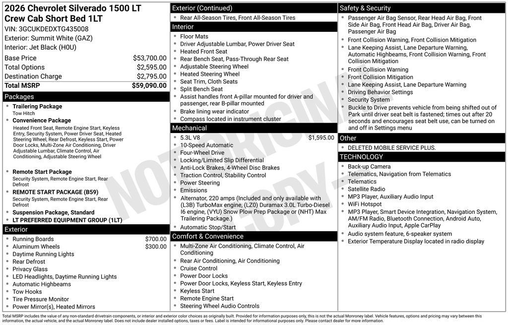 New 2026 Chevrolet Silverado 1500 LT AWD/4WD image 38