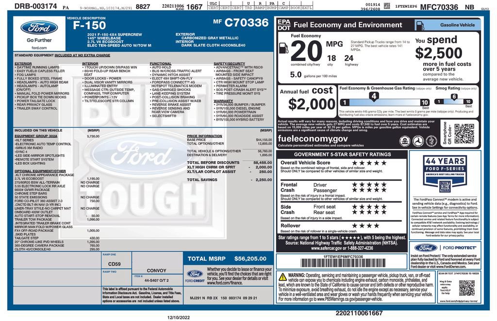 Used 2021 Ford F150 XLT w/ Equipment Group 302A High AWD/4WD image 4