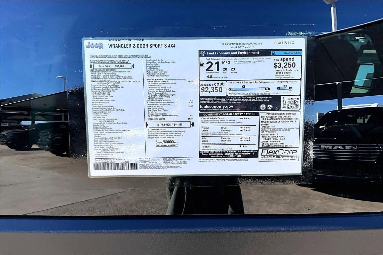 New 2026 Jeep Wrangler Sport S image 17