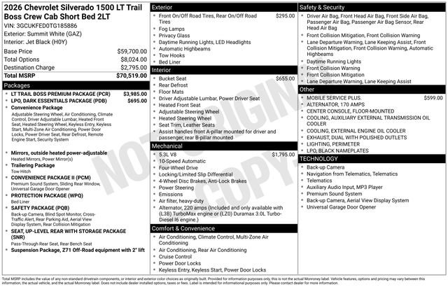 New 2026 Chevrolet Silverado 1500 LT Trail Boss w/ LT Trail Boss Premium Package image 2