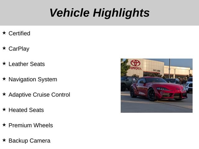 Certified 2024 Toyota Supra Premium w/ Driver Assist Package RWD image 5