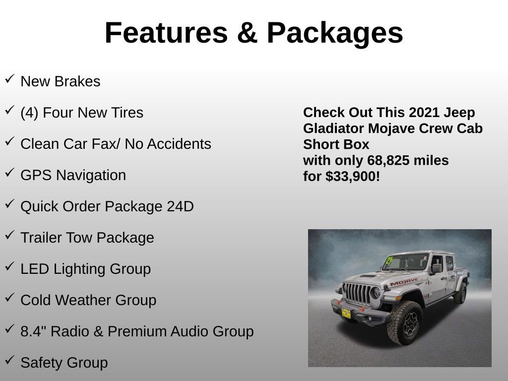 Used 2021 Jeep Gladiator Mojave AWD/4WD image 4
