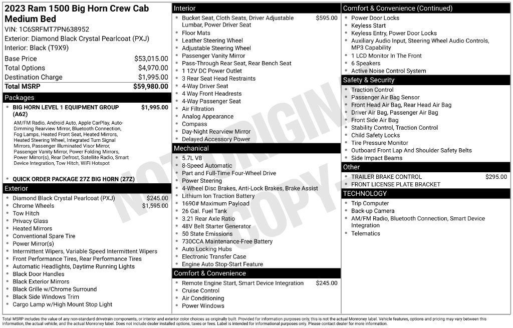 Used 2023 RAM 1500 Big Horn AWD/4WD image 3