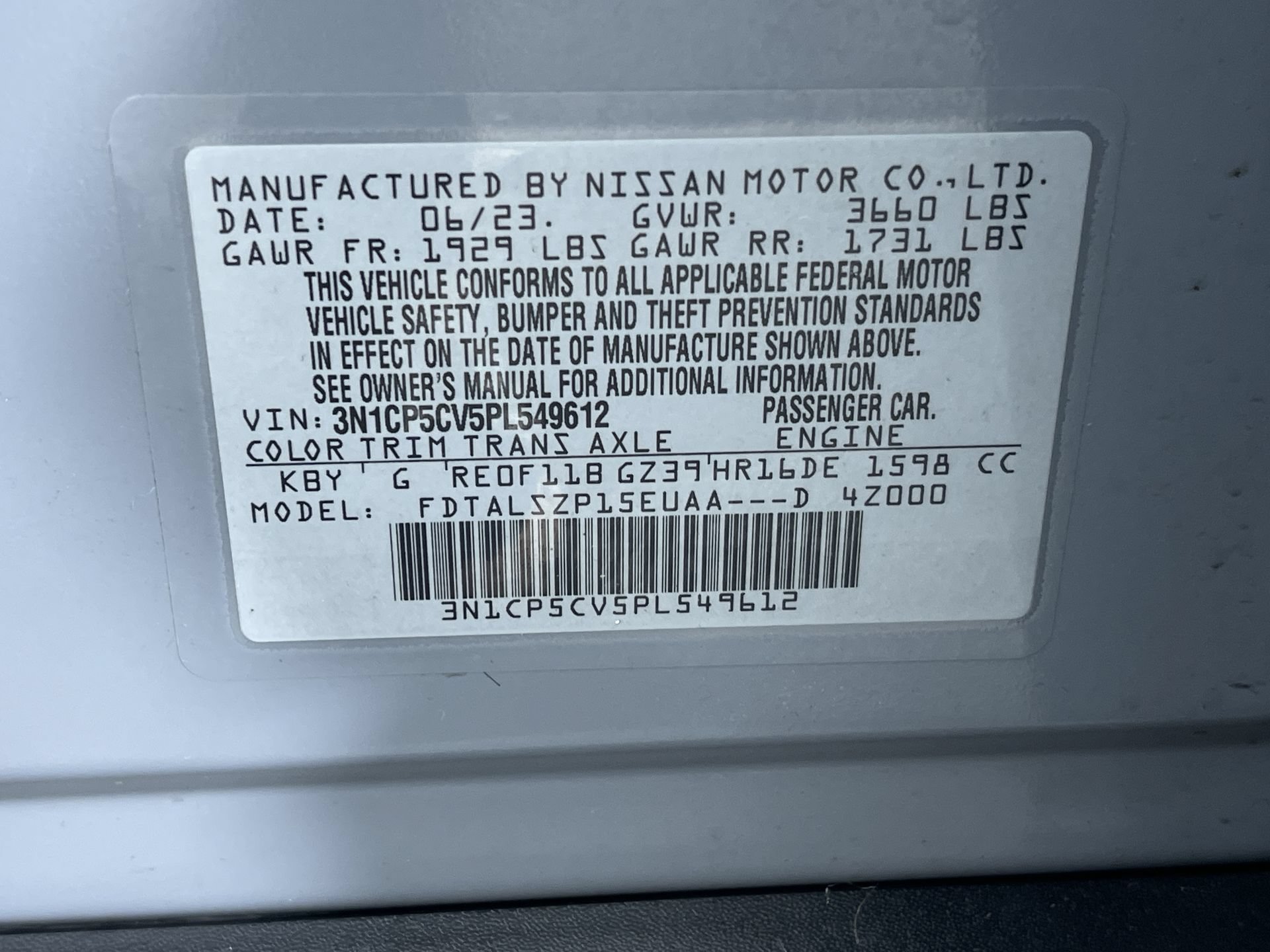 Used 2023 Nissan Kicks SV FWD image 12
