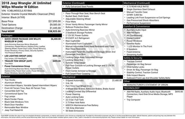 Used 2018 Jeep Wrangler Unlimited Sport image 15