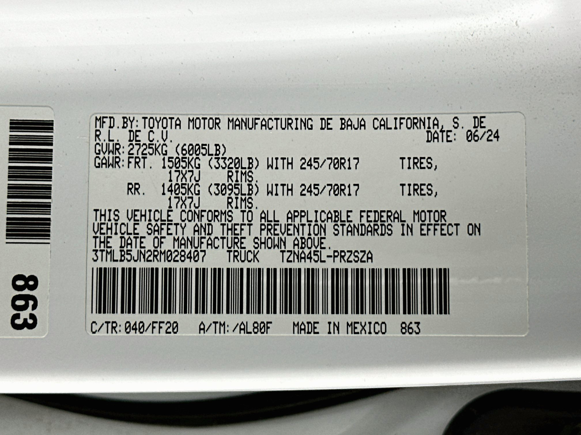 Used 2024 Toyota Tacoma SR5 AWD/4WD image 12
