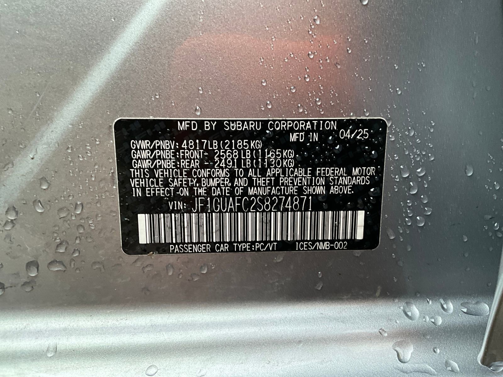 Certified 2025 Subaru Impreza 2.0i Sport image 35