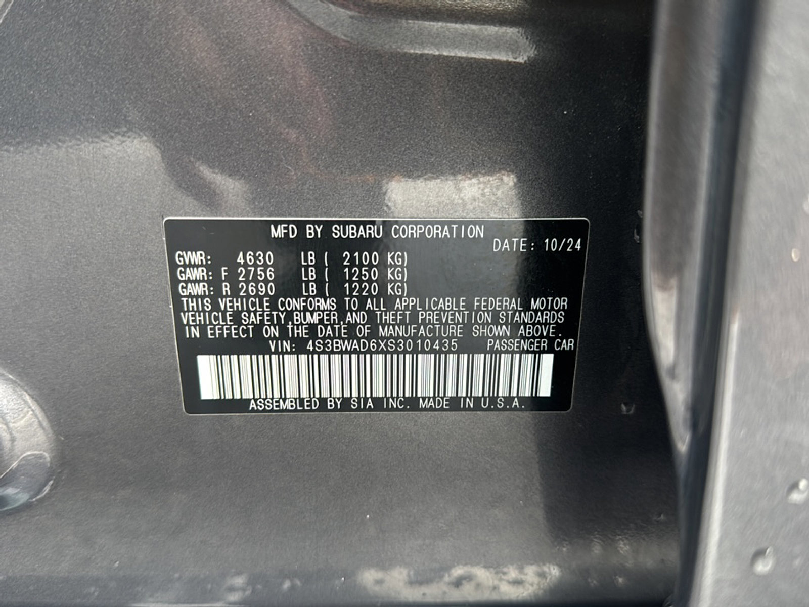 Certified 2025 Subaru Legacy Premium w/ Popular Package #1A image 44