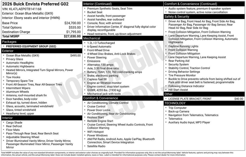 New 2026 Buick Envista Sport Touring FWD image 5