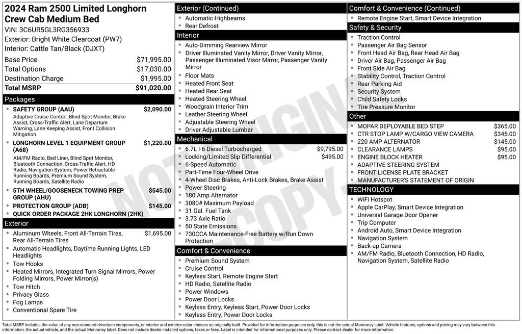 Used 2024 RAM 2500 Limited w/ Safety Group AWD/4WD image 43