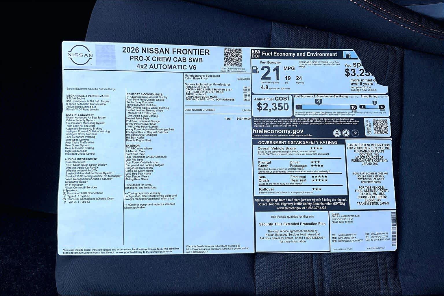 New 2026 Nissan Frontier Pro-X image 21