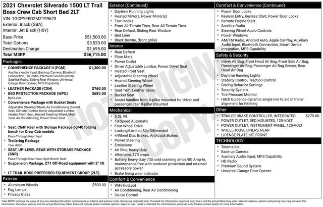 Used 2021 Chevrolet Silverado 1500 LT Trail Boss w/ Convenience Package II image 7