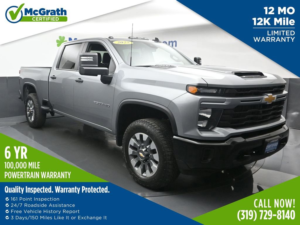 Certified 2025 Chevrolet Silverado 2500 Custom w/ Custom Convenience Package