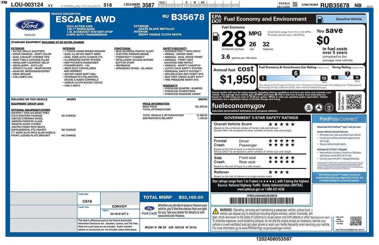 Used 2024 Ford Escape Active AWD/4WD image 2