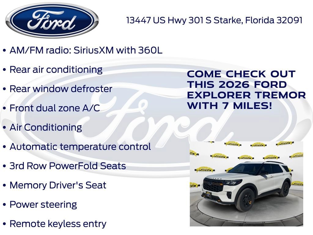 New 2026 Ford Explorer Tremor w/ Tremor Ultimate Package AWD/4WD image 30
