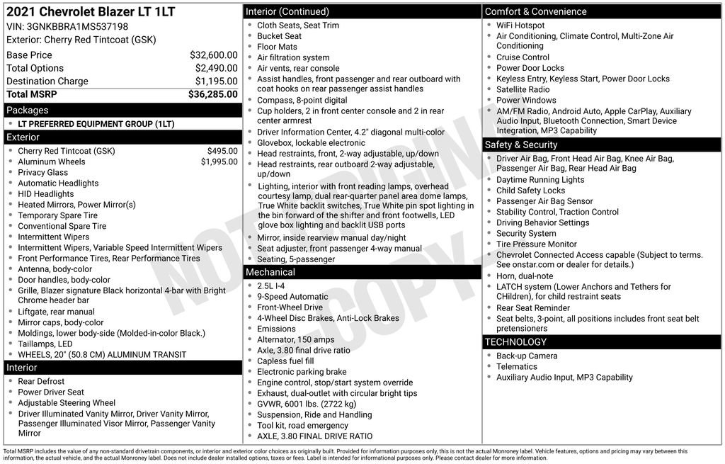 Used 2021 Chevrolet Blazer LT image 3