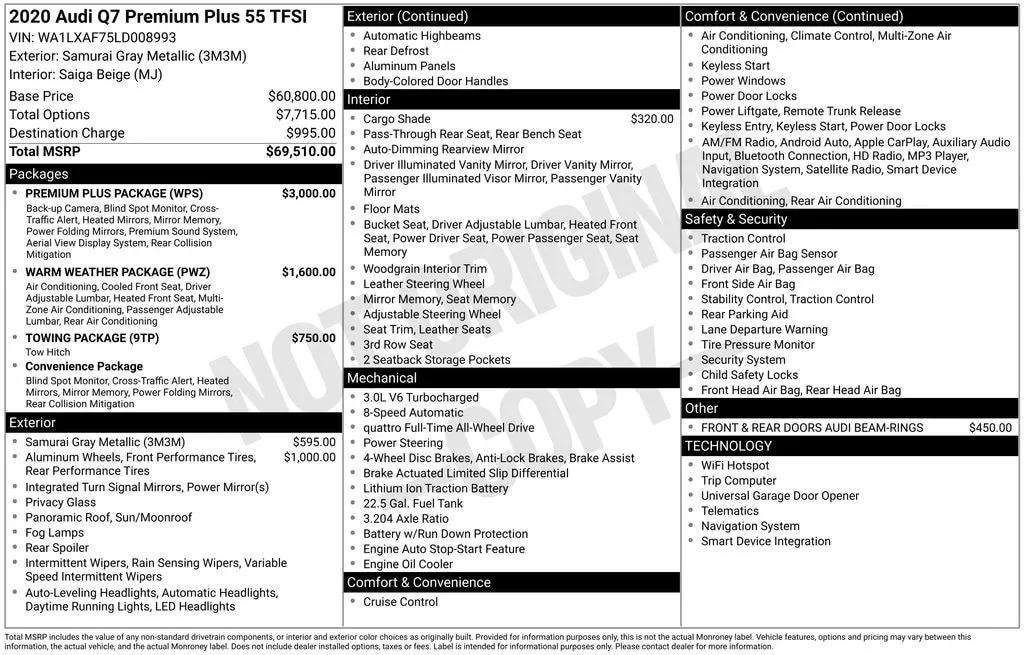 Used 2020 Audi Q7 3.0T Premium Plus w/ Premium Plus Package image 24