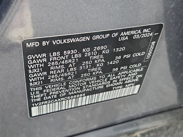 Used 2024 Volkswagen Atlas SEL Premium R-Line AWD/4WD image 17