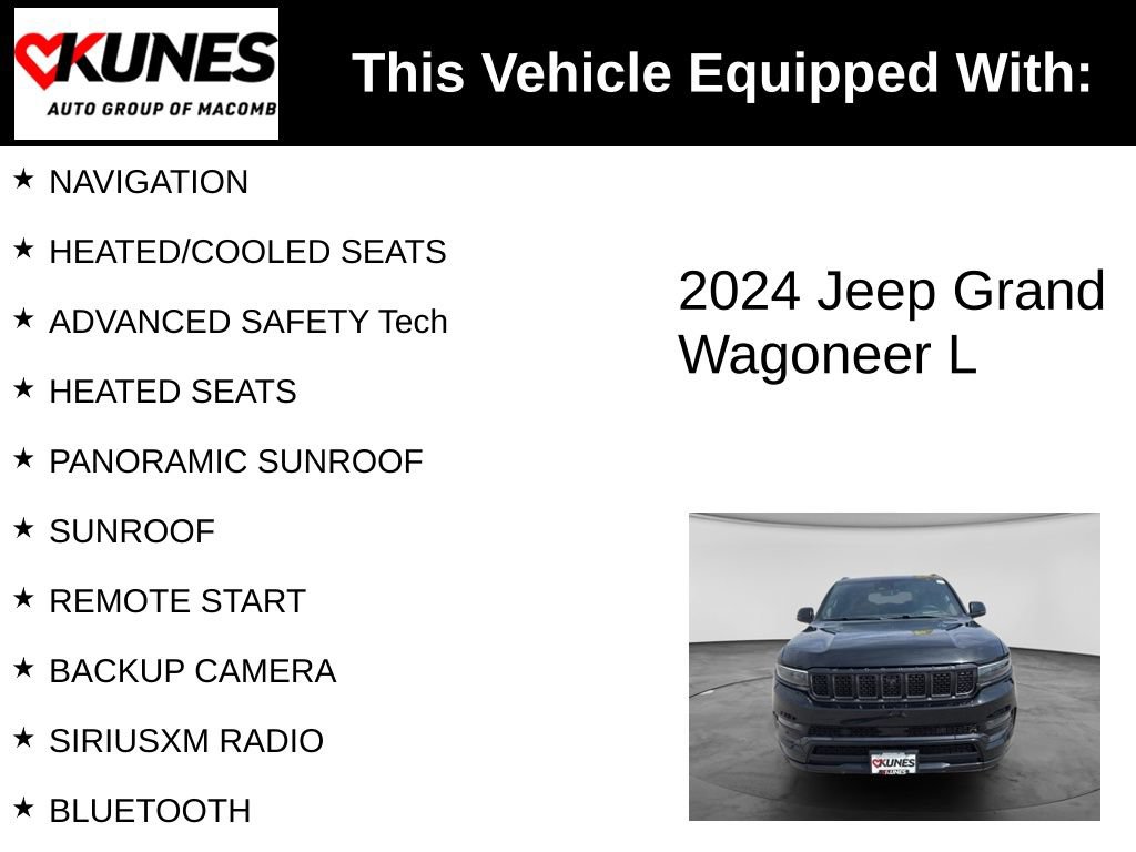 Used 2024 Jeep Grand Wagoneer L Series II w/ Quick Order Packagew 28T AWD/4WD image 3