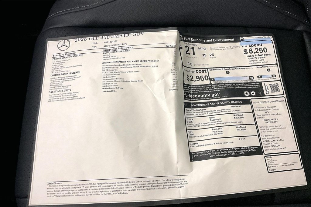 New 2026 Mercedes-Benz GLE 450 4MATIC w/ Winter Package image 14