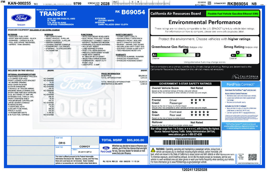 Used 2024 Ford Transit 350 XL AWD/4WD image 4