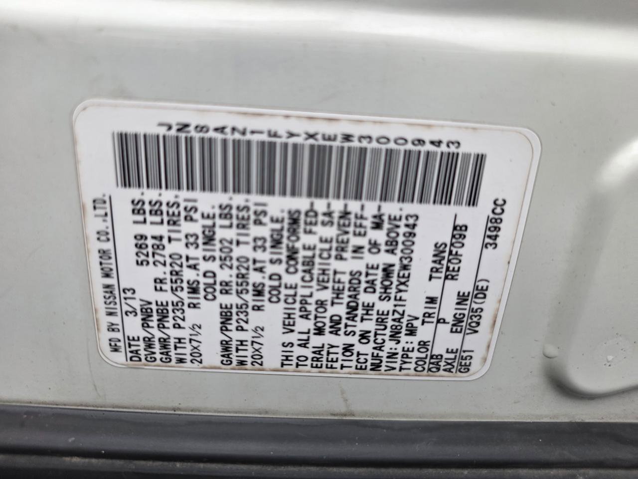 Used 2014 Nissan Murano CrossCabriolet w/ Navigation Package image 30