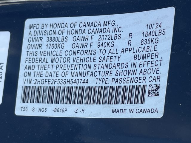 Certified 2025 Honda Civic Sport image 27