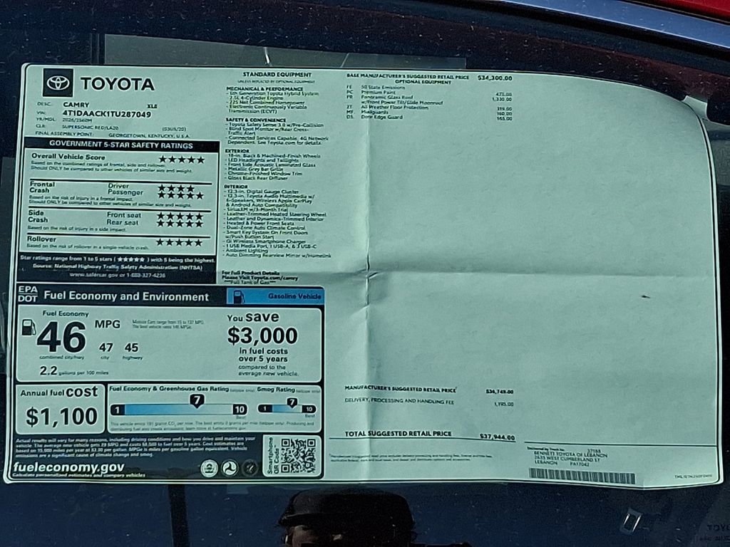 Used 2026 Toyota Camry XLE FWD image 3
