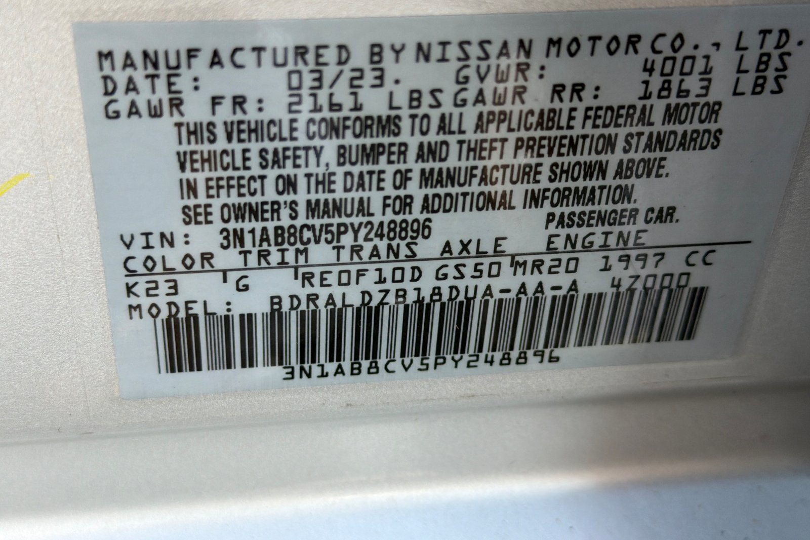 Used 2023 Nissan Sentra SV FWD image 42