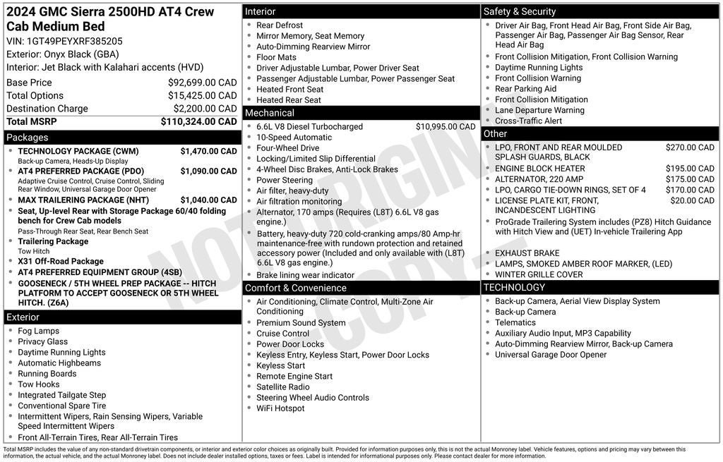 Used 2024 GMC Sierra 2500 AT4 w/ Technology Package AWD/4WD image 35