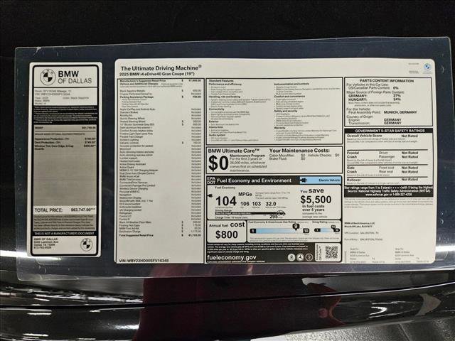 Certified 2025 BMW i4 eDrive40 w/ Parking Assistance Package RWD image 17