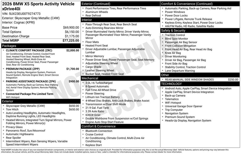 Used 2026 BMW X5 xDrive40i w/ Climate Comfort Package image 40