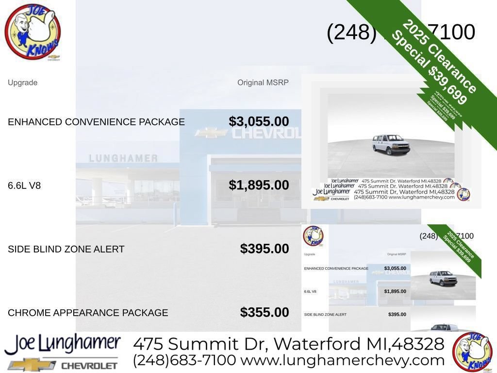 New 2025 Chevrolet Express 2500 w/ Enhanced Convenience Package RWD image 8