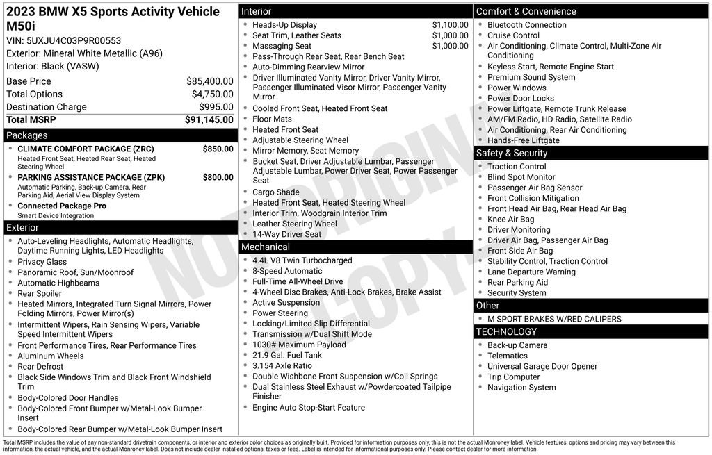 Used 2023 BMW X5 M50i w/ Climate Comfort Package image 5