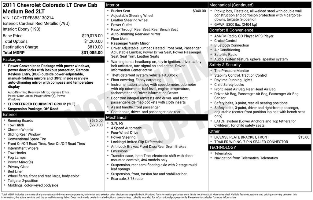 Used 2011 Chevrolet Colorado LT image 25