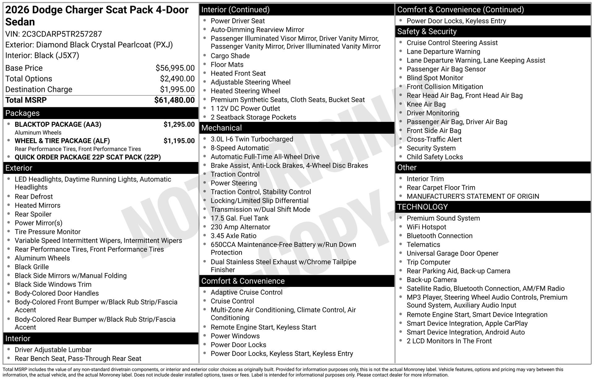 New 2026 Dodge Charger Scat Pack w/ Blacktop Package AWD/4WD image 27