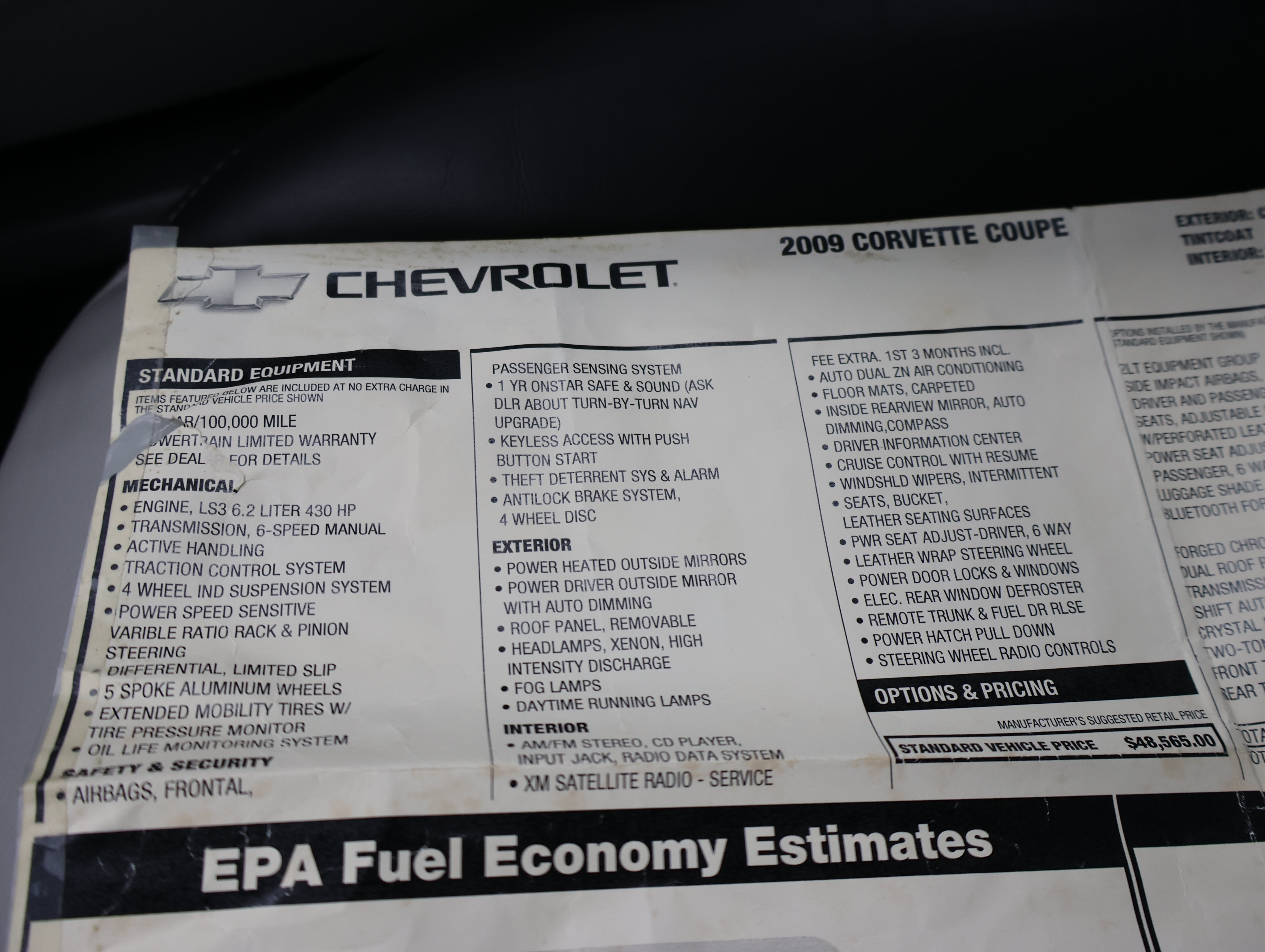 Used 2009 Chevrolet Corvette Coupe w/ Preferred Equipment Group RWD image 39