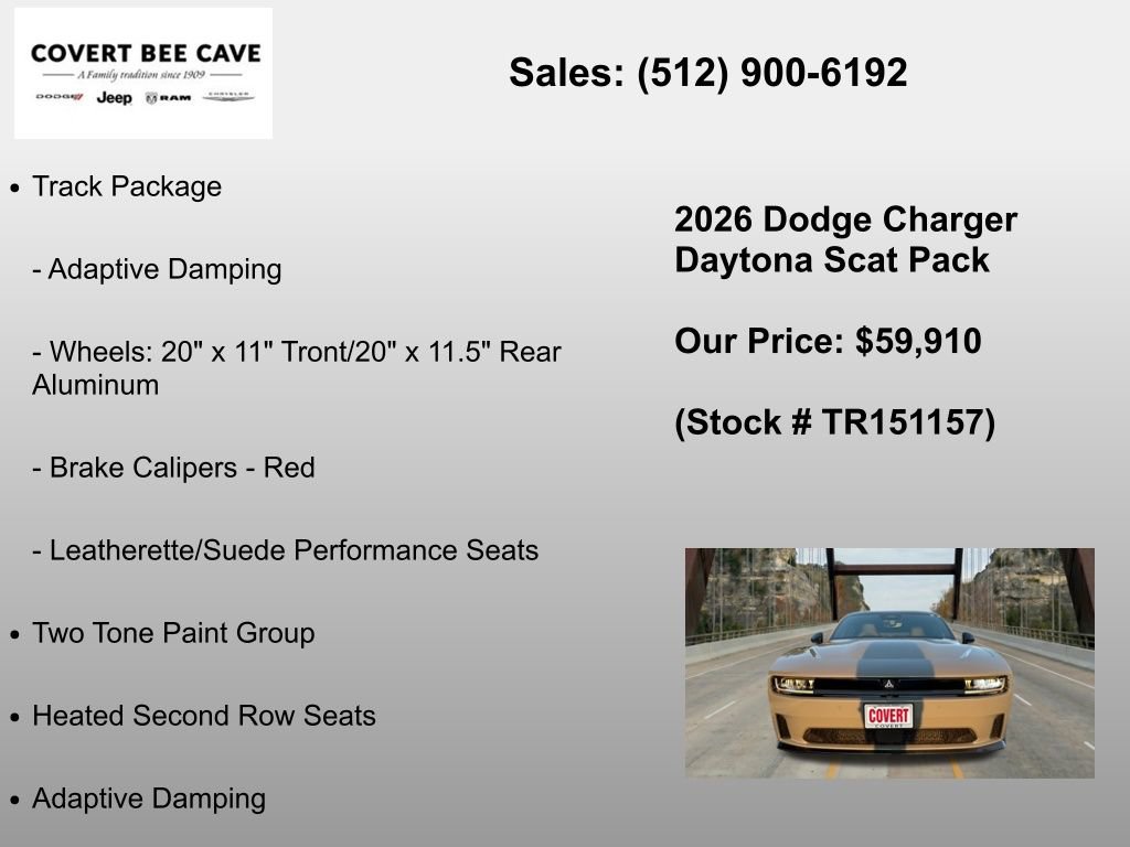New 2026 Dodge Charger Daytona Scat Pack w/ Track Package AWD/4WD image 12