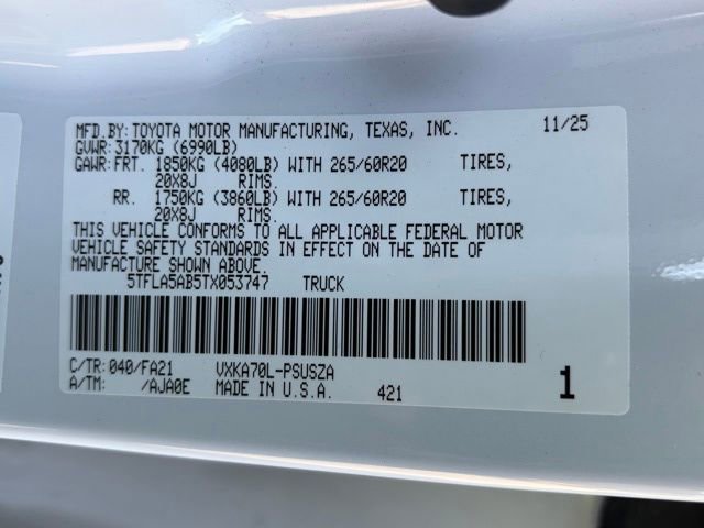 Used 2026 Toyota Tundra SR5 w/ SX Package image 19