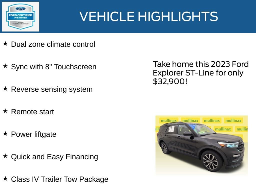 Certified 2023 Ford Explorer ST-Line w/ Class IV Trailer Tow Package image 24