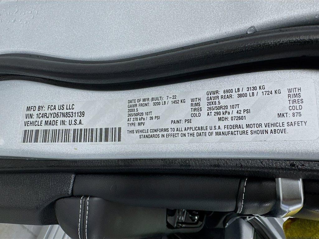 Used 2022 Jeep Grand Cherokee Overland w/ MOPAR Finishing Package AWD/4WD image 56