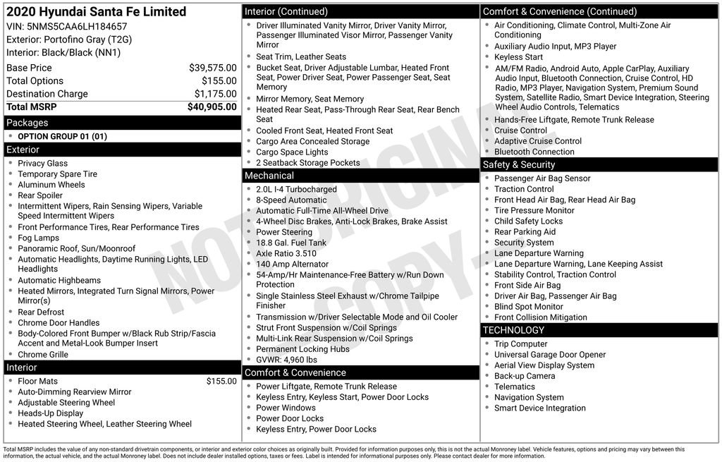 Used 2020 Hyundai Santa Fe Limited image 37