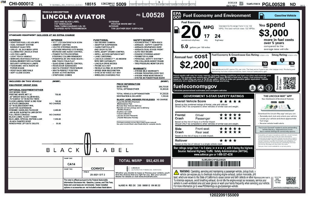 Used 2023 Lincoln Aviator Black Label AWD/4WD image 32