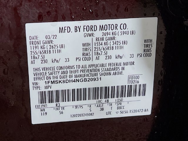 Used 2022 Ford Explorer XLT w/ Equipment Group 202A AWD/4WD image 30
