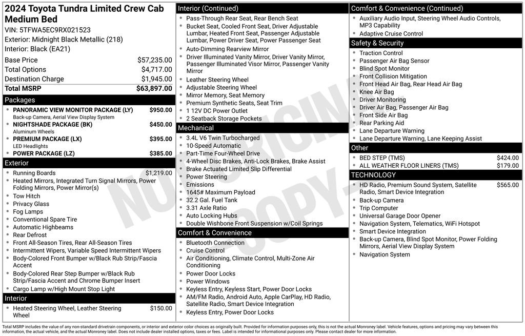 Used 2024 Toyota Tundra Limited AWD/4WD image 13
