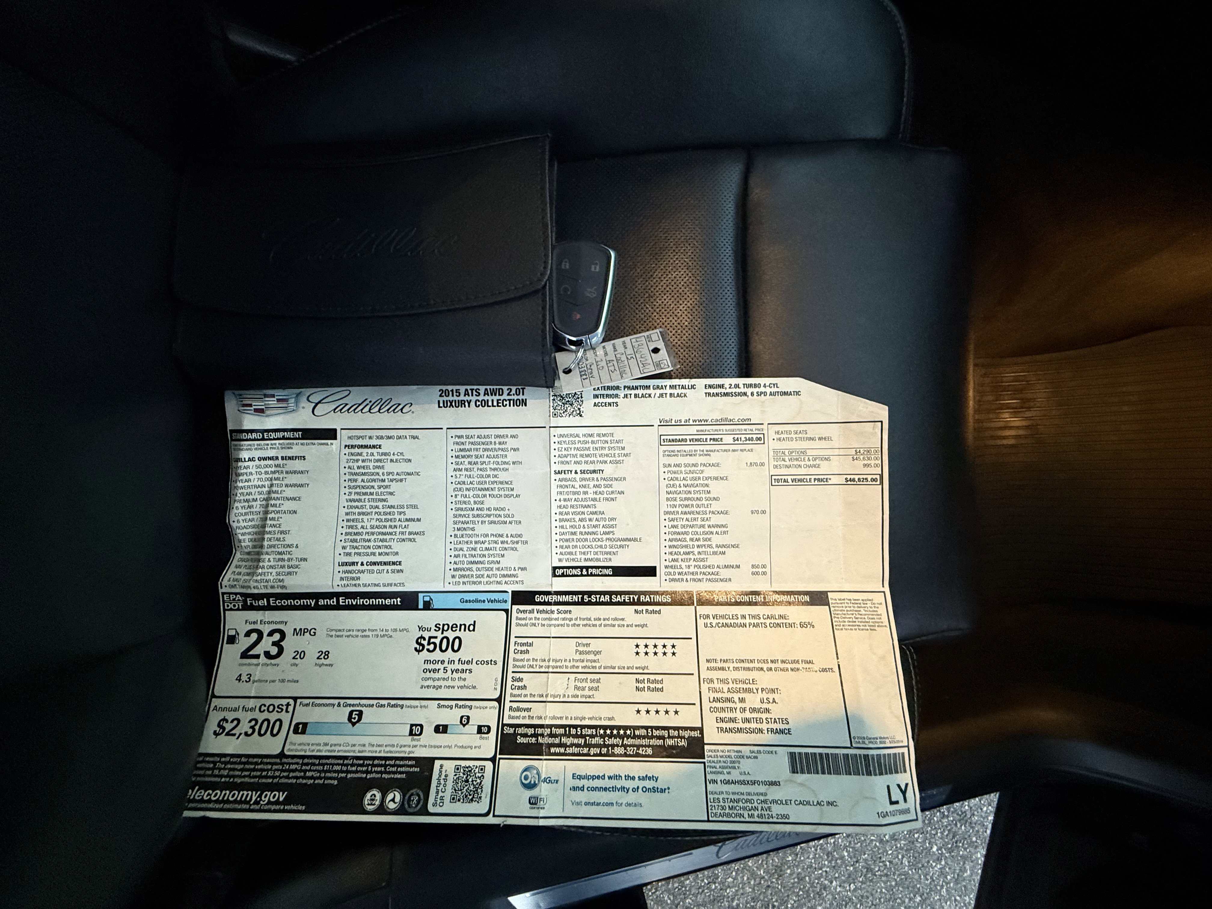 Used 2015 Cadillac ATS Luxury w/ Sun And Sound Package image 20